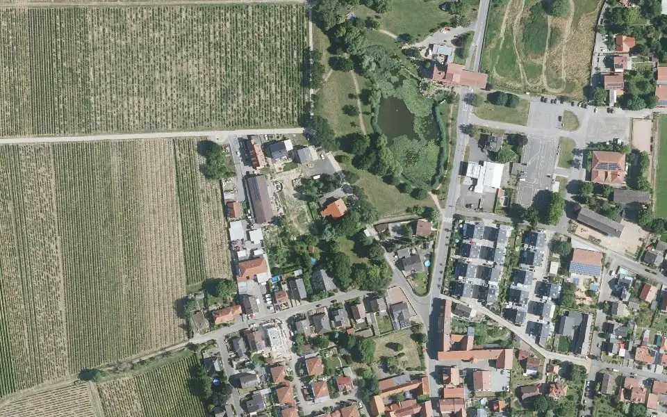 Luftbild mit der Einzellage Schloßberg