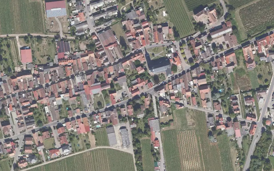 Luftbild der Umgebung von Gästehaus Weingut Bourdy in Edesheim