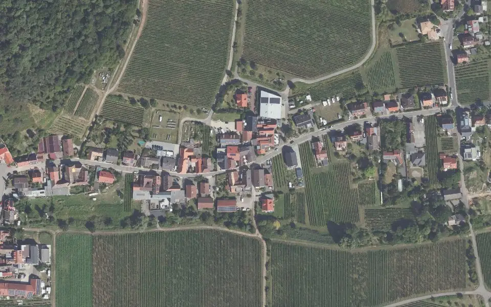 Luftbild mit der Einzellage Johanniskirchel