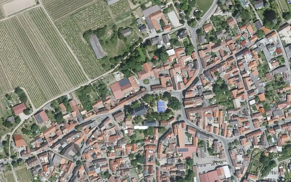 Luftbild mit der Einzellage Kirchspiel