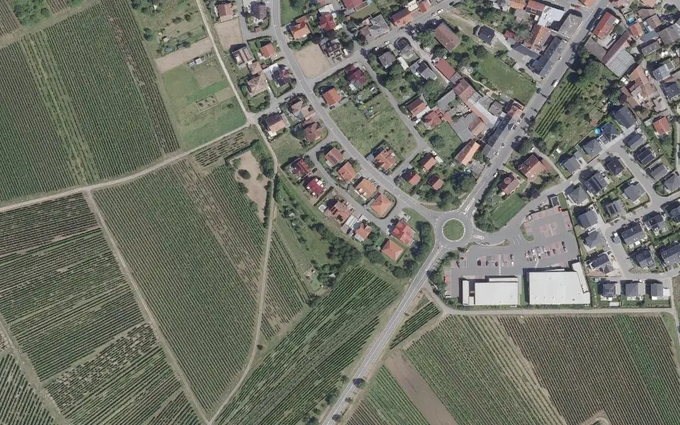 Luftbild mit der Einzellage Klosterweg