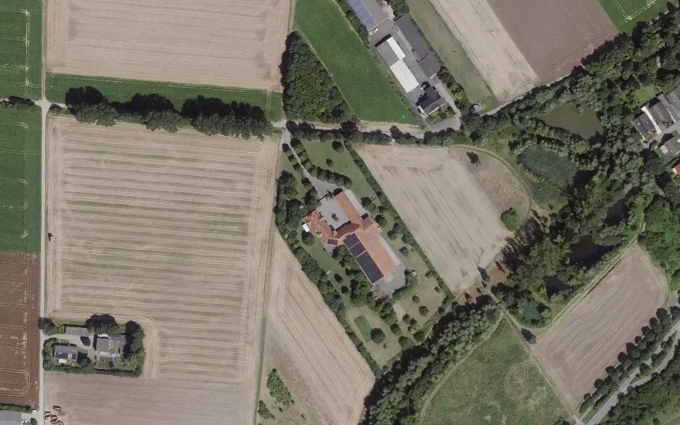 Luftbild der Umgebung von Landgraf in Saulheim