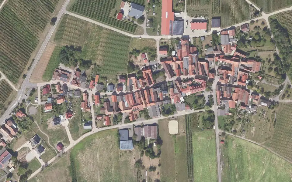 Luftbild der Umgebung von Leonhard Weingut & Weinstube in Pleisweiler-Oberhofen