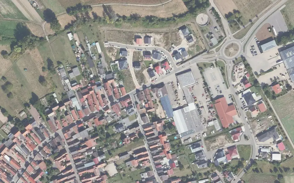 Luftbild der Umgebung von Martina's vino-tek in Harthausen