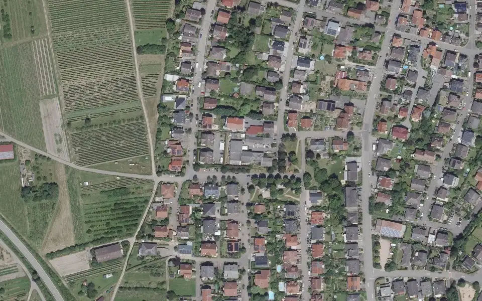 Luftbild mit der Einzellage Goldberg
