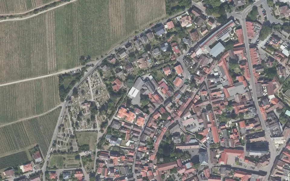 Luftbild der Umgebung von Sektkellerei Deidesheim in Deidesheim