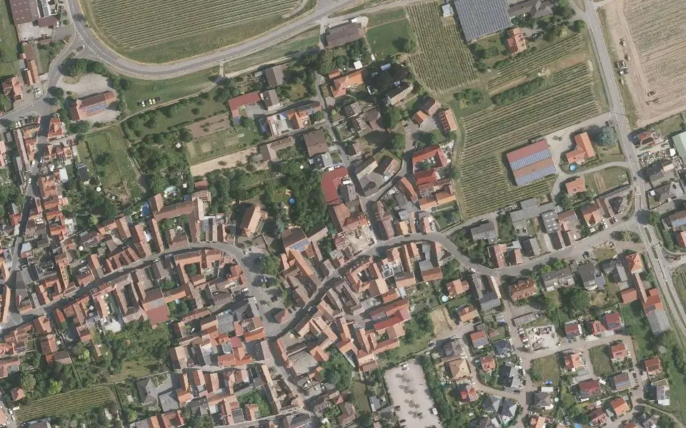 Luftbild mit der Einzellage Kirchenstück