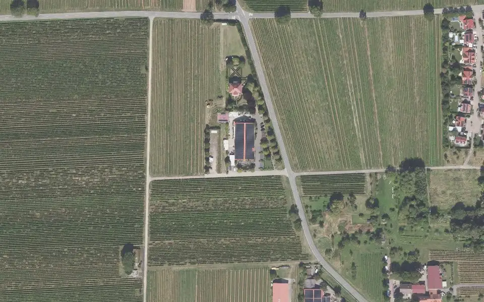 Luftbild der Umgebung von Villa Hochdörffer (Weingut & Ferienhaus) in Landau in der Pfalz
