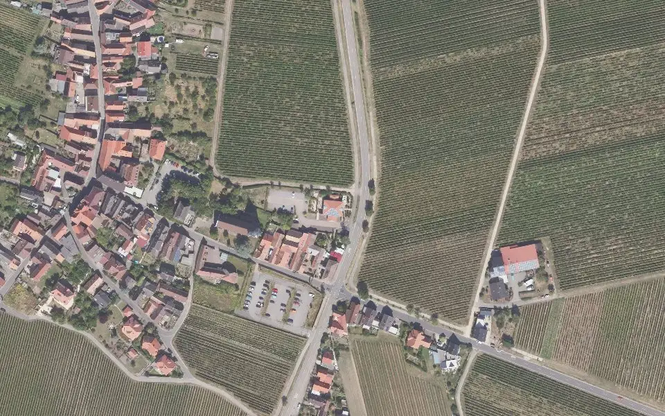 Luftbild der Umgebung von Vinothek Das Weinhaus in Burrweiler