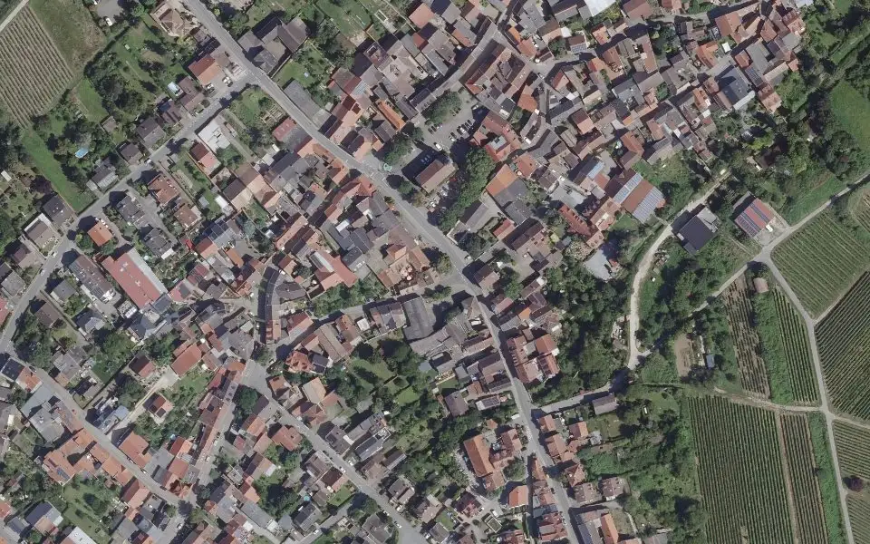 Luftbild mit der Einzellage Klostergarten