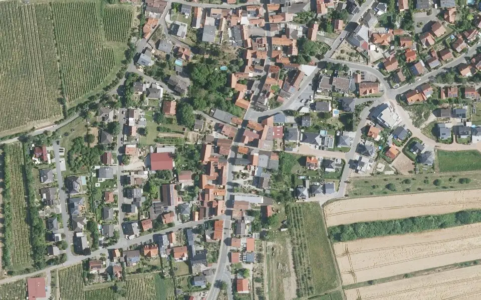 Luftbild mit der Einzellage Goldgrube