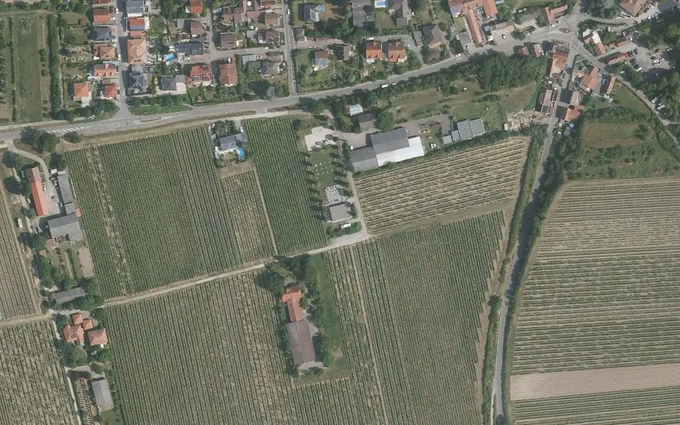 Luftbild der Umgebung von Weinbar Dietrich in Großkarlbach