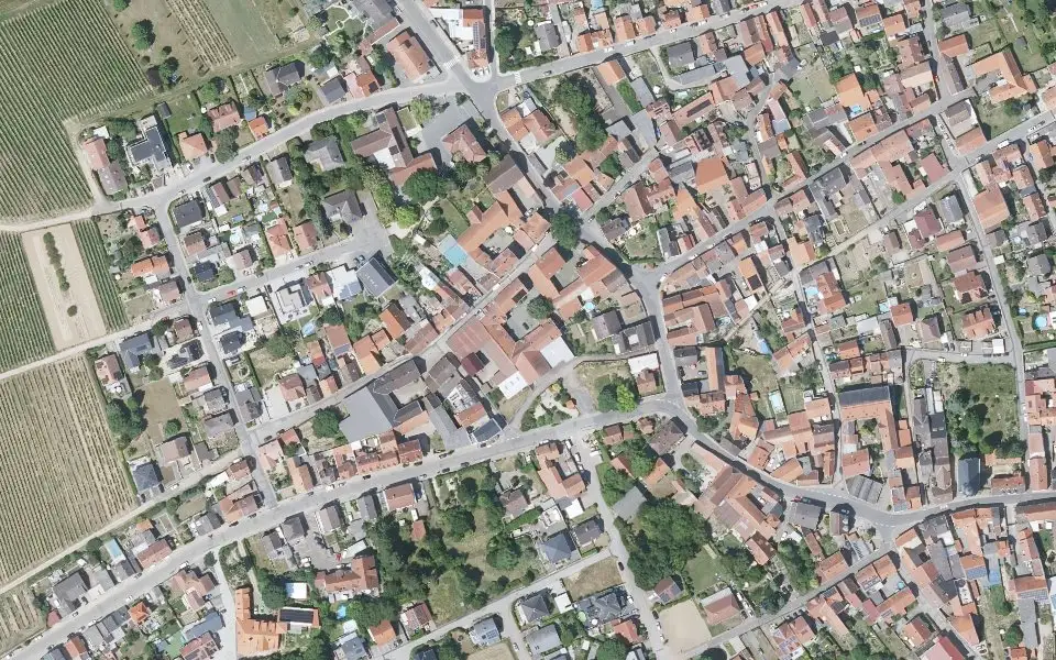Luftbild mit der Einzellage Heiliger Blutberg