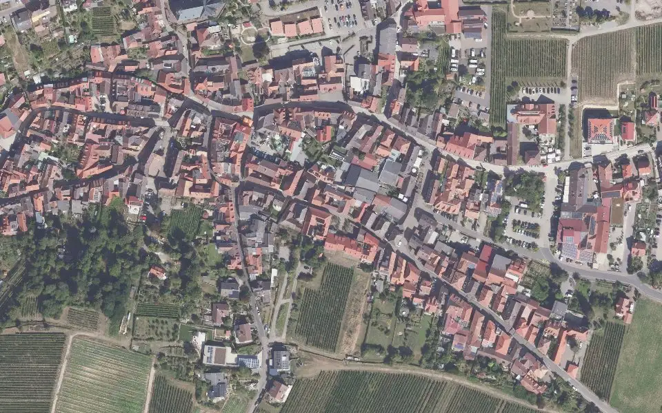 Luftbild der Umgebung von Weingut Alfons Hormuth in Sankt Martin