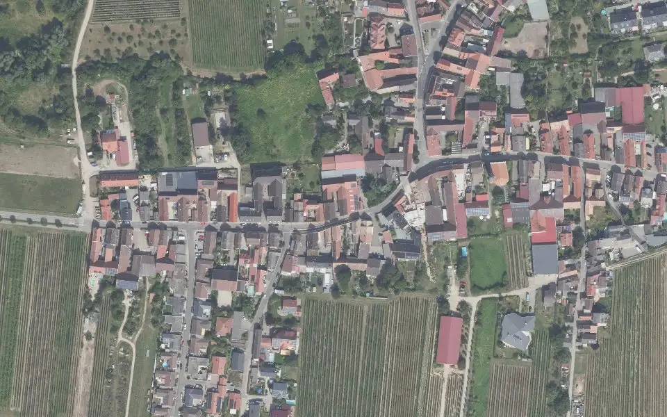 Luftbild der Umgebung von Weingut Alfred Knauff Erben in Gönnheim