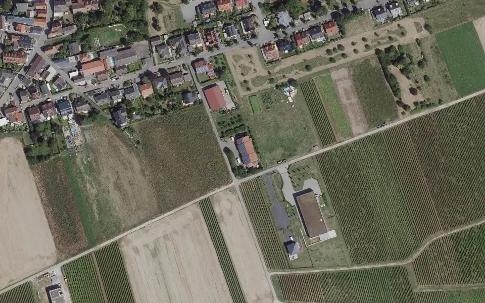 Luftbild mit der Einzellage Weinkeller