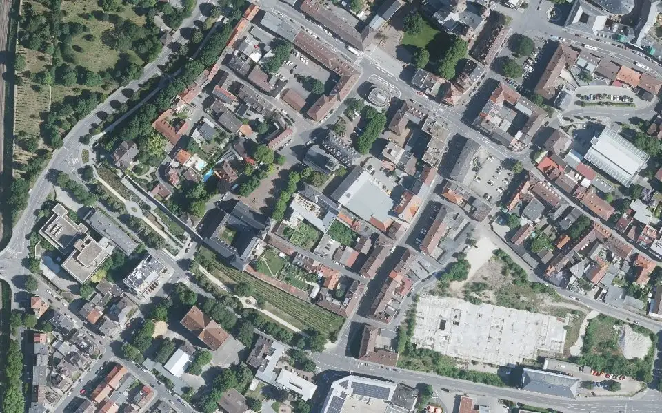 Luftbild der Umgebung von Weingut am Dom in Worms