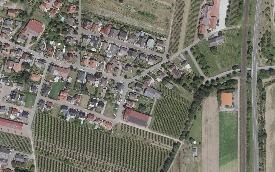 Luftbild mit der Einzellage Honigberg