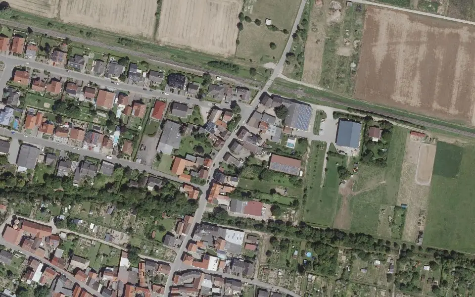 Luftbild mit der Einzellage Kapelle