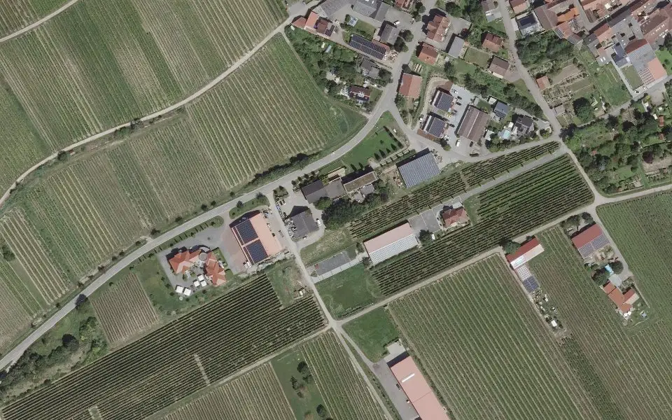 Luftbild mit der Einzellage Osterberg