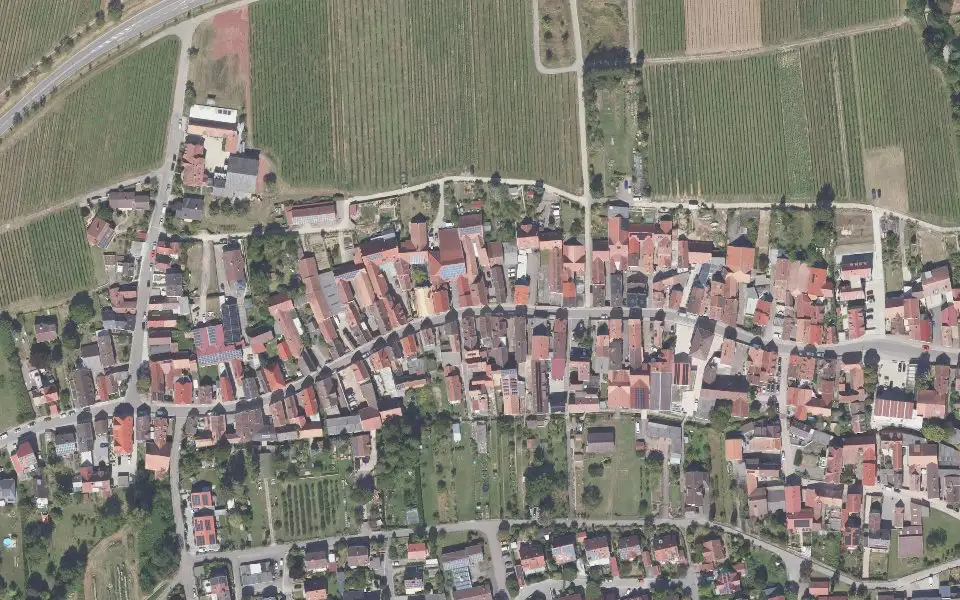 Luftbild der Umgebung von Weingut Bernd Dicker in Landau in der Pfalz