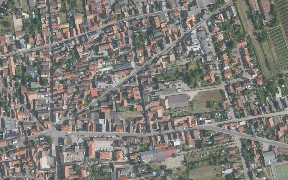 Luftbild mit der Einzellage Burgweg