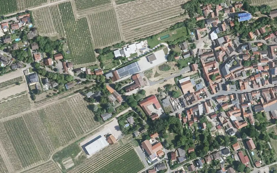 Luftbild der Umgebung von Weingut Blasius in Hohen-Sülzen