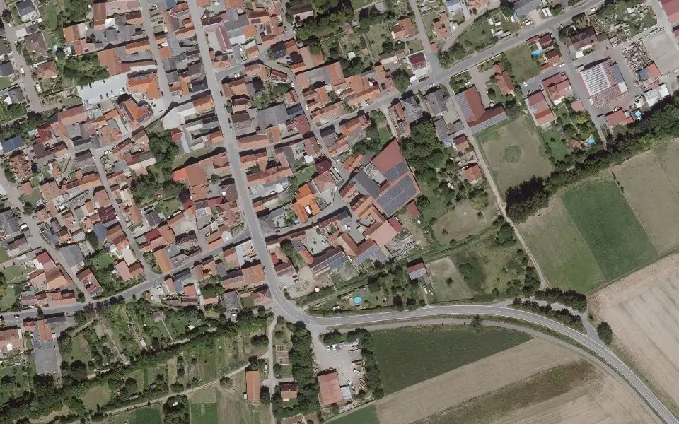 Luftbild der Umgebung von Weingut Breivogel in Biebelnheim