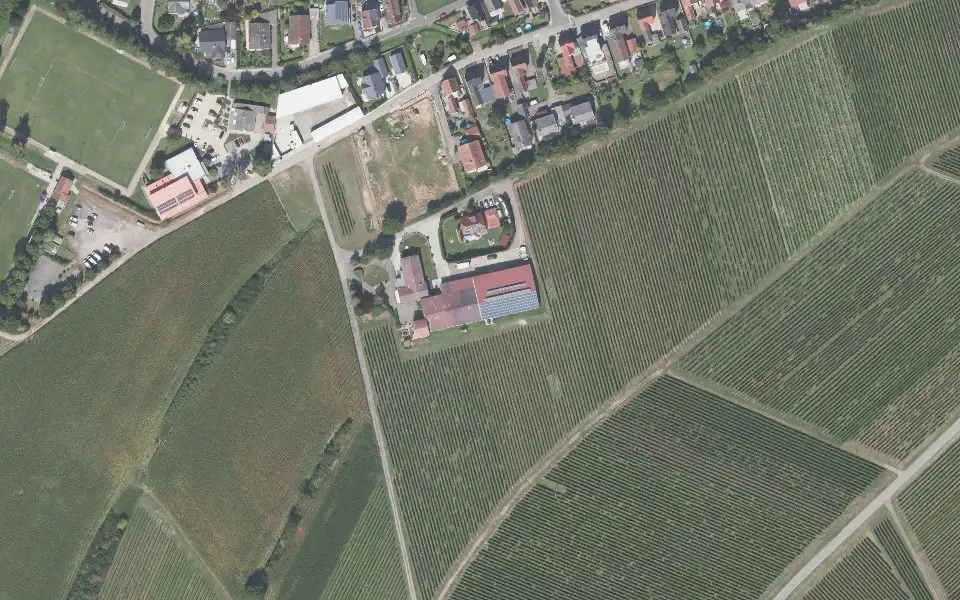 Luftbild der Umgebung von Weingut Bus in Insheim