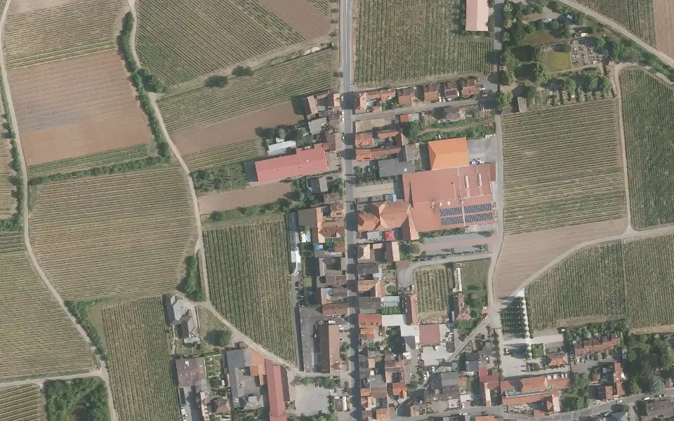 Luftbild der Umgebung von Weingut Christ in Kallstadt