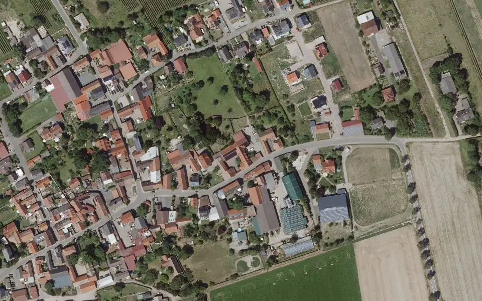 Luftbild der Umgebung von Weingut Dettweiler Karolinenhof in Wintersheim