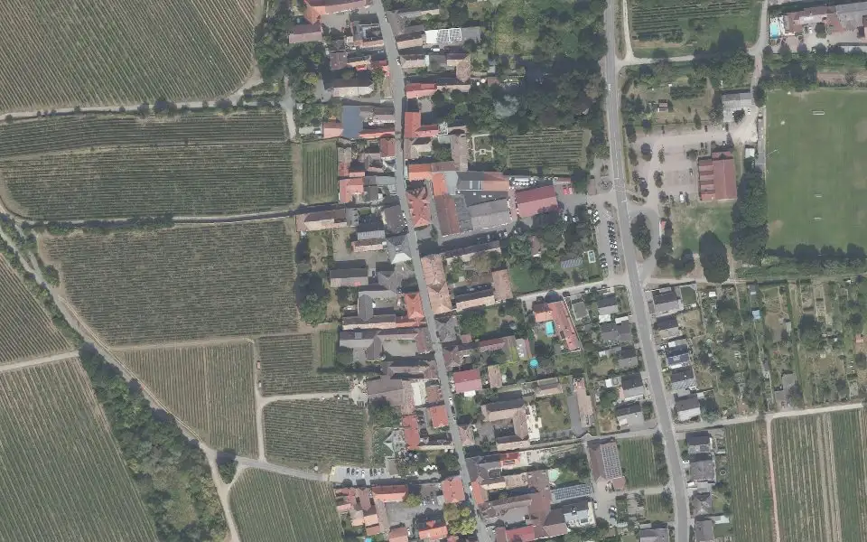 Luftbild der Umgebung von Weingut Eugen Spindler - Lindenhof in Forst an der Weinstraße