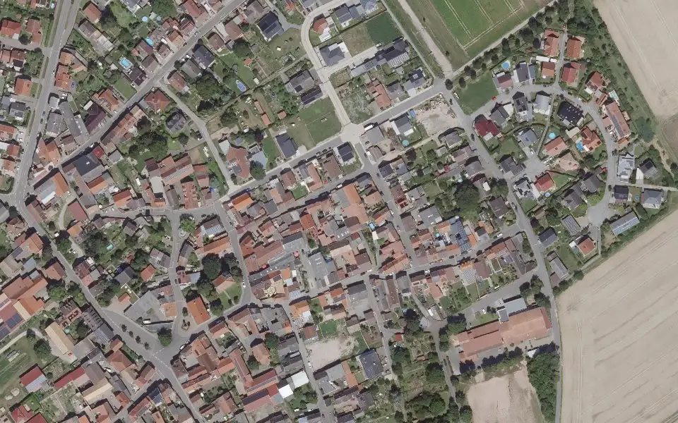 Luftbild der Umgebung von Weingut Faust in Siefersheim