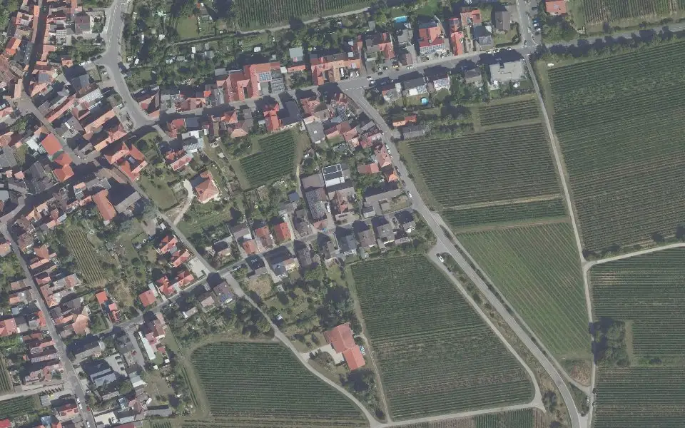 Luftbild der Umgebung von Weingut Friedrich in Neustadt an der Weinstraße