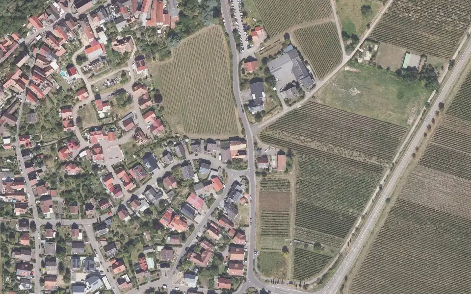 Luftbild der Umgebung von Weingut Fritz Wadle in Gleisweiler