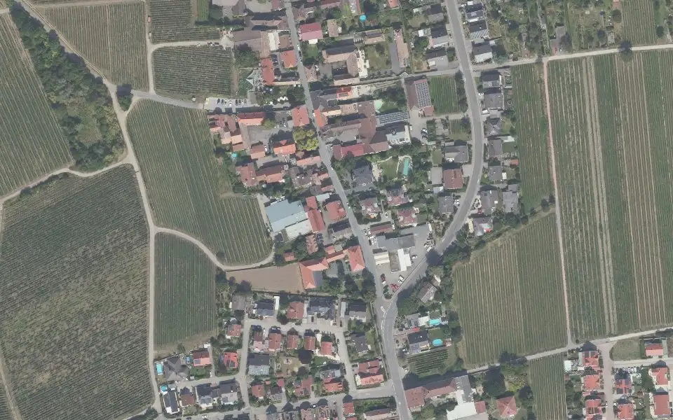 Luftbild der Umgebung von Weingut Georg Mosbacher in Forst an der Weinstraße