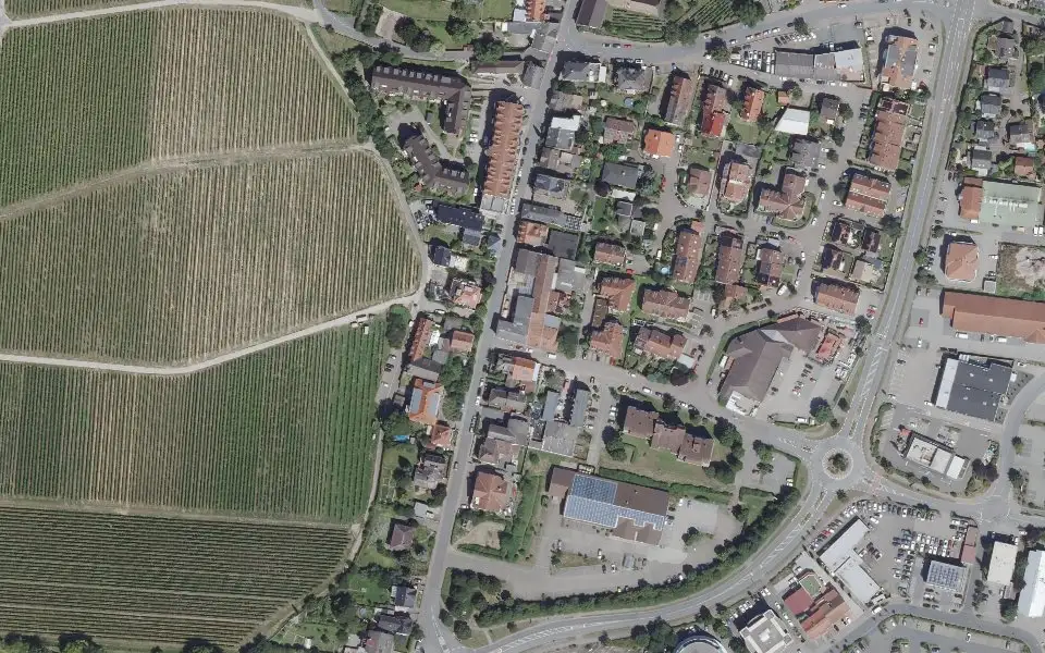 Luftbild der Umgebung von Weingut Gillot in Oppenheim
