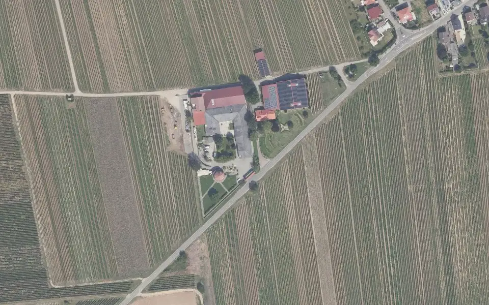 Luftbild der Umgebung von Weingut Heinrich Vollmer in Ellerstadt