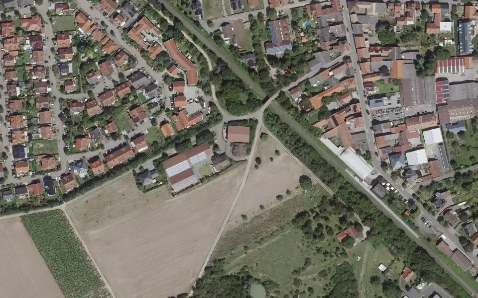 Luftbild der Umgebung von Weingut Hoch in Wallertheim