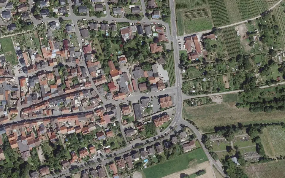 Luftbild der Umgebung von Weingut Holdenried in Partenheim
