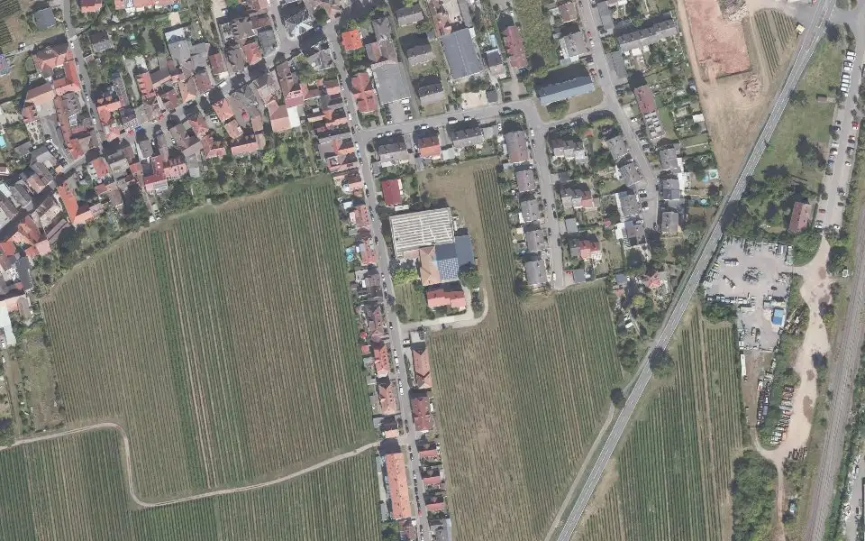 Luftbild der Umgebung von Weingut J.J. Berizzi in Edenkoben