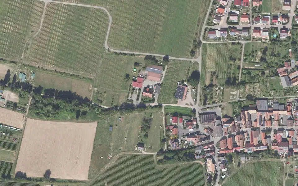 Luftbild der Umgebung von Weingut Junker in Impflingen