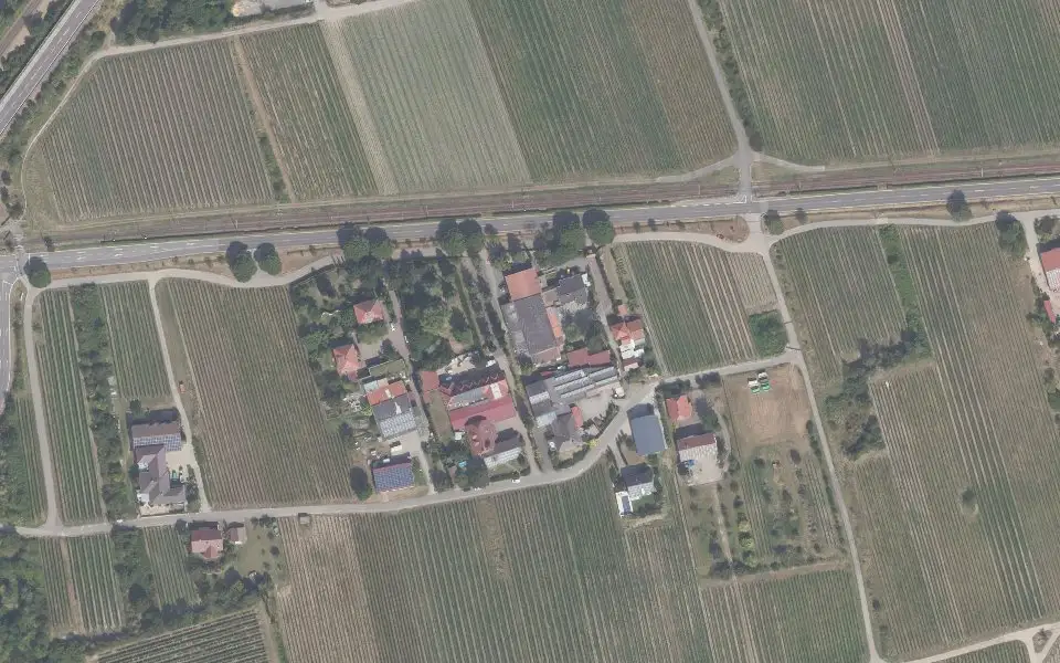 Luftbild der Umgebung von Weingut Karsten Peter in Bad Dürkheim