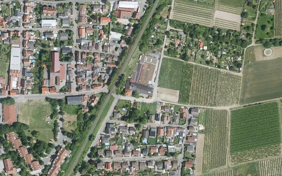 Luftbild der Umgebung von Weingut Keller in Flörsheim-Dalsheim