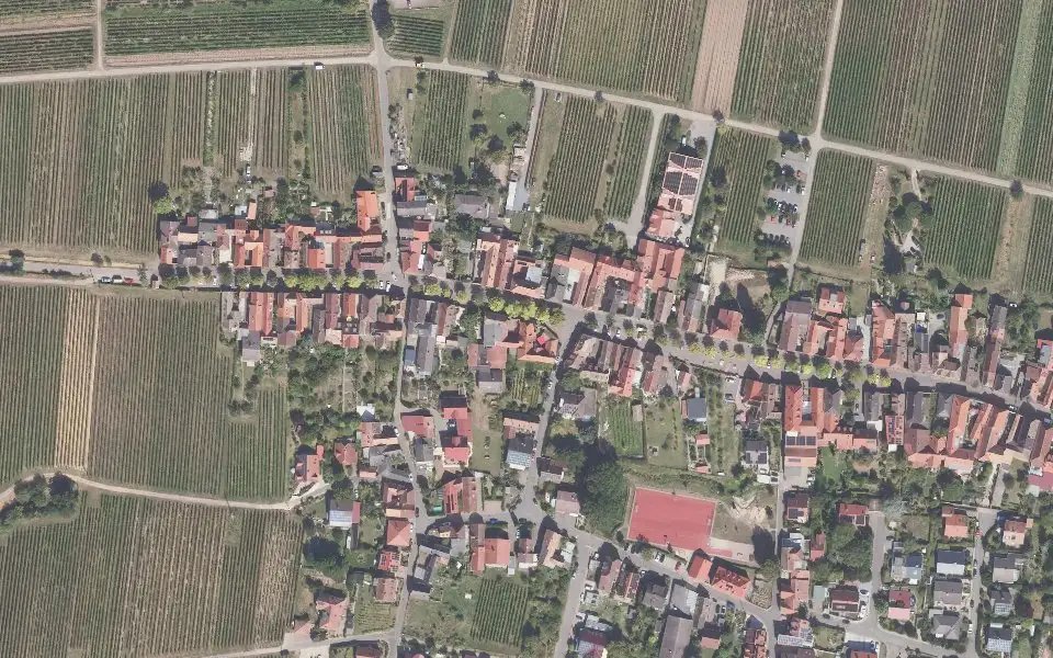 Luftbild der Umgebung von Weingut Klaus Meyer in Rhodt unter Rietburg