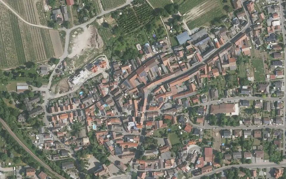 Luftbild der Umgebung von Weingut Kolb in Kirchheim an der Weinstraße