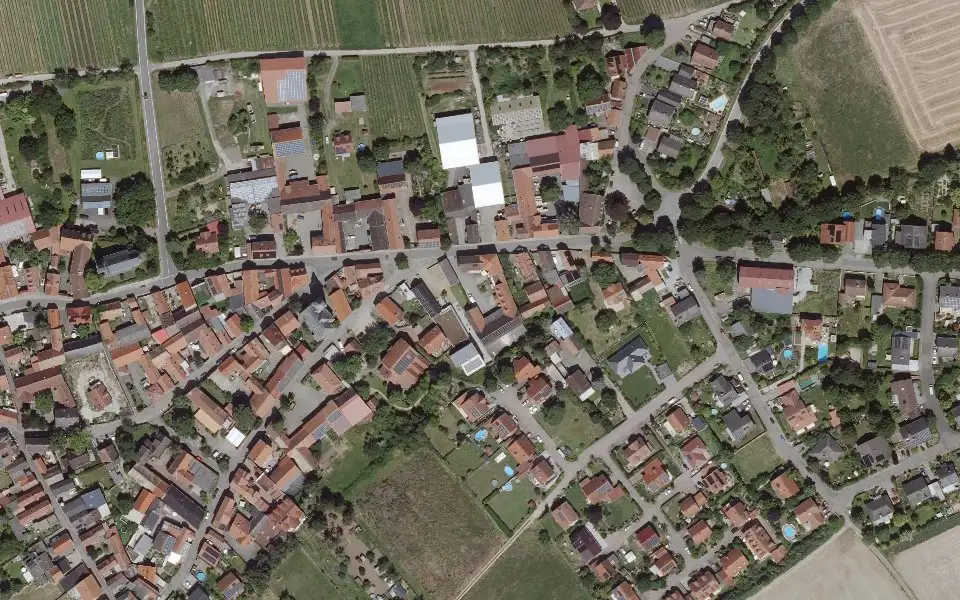 Luftbild der Umgebung von Weingut Krebs-Grode in Eimsheim
