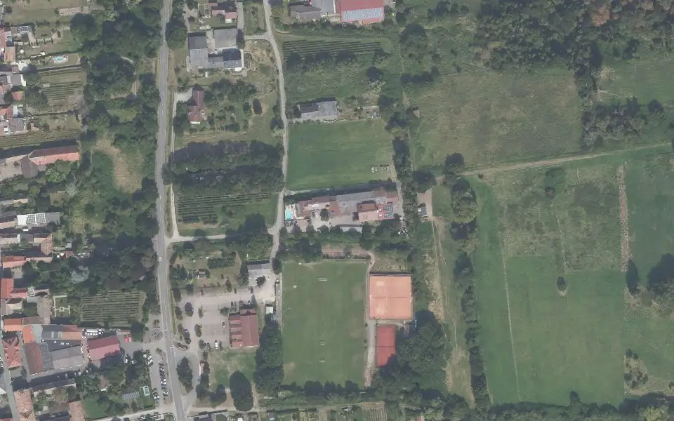 Luftbild der Umgebung von Weingut Lucashof in Forst an der Weinstraße