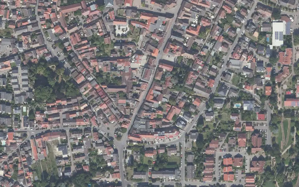 Luftbild der Umgebung von Weingut Mehling in Deidesheim