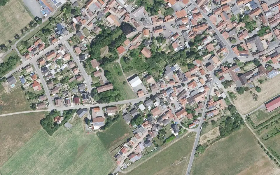 Luftbild der Umgebung von Weingut Meizler-Eifler in Mauchenheim